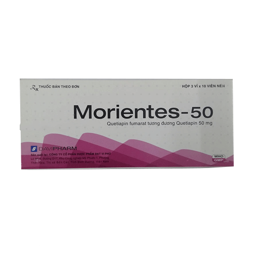 Thuốc Morientes-50 – Quetiapin 50mg – Công dụng – Liều dùng – Giá bán