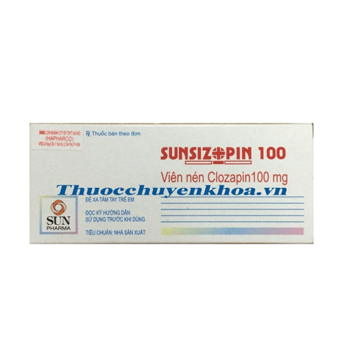 Thuốc Sunsizopin 100mg – Clozapin 100mg