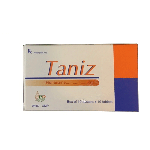 Thuốc Taniz 5mg – Flunarizin 5mg – Công dụng, Liều dùng, Giá bán