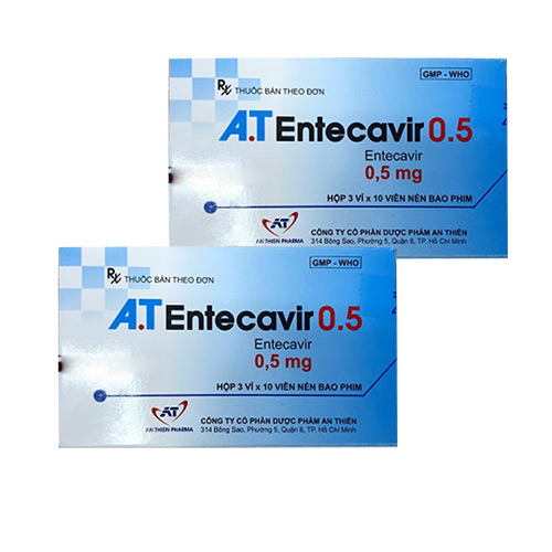 Thuốc A.T Entercavir 0,5mg điều trị viêm gan B