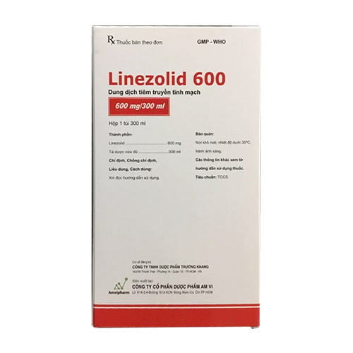 Thuốc Linezolid 600mg/300mL điều trị viêm phổi