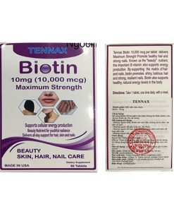 Thuốc Biotin tennax có tác dụng gì?
