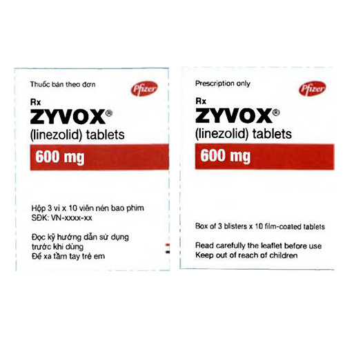 Thuốc Zyvox - Linezolid 600mg điều trị viêm phổi