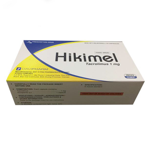 Thuốc Hikimel 1mg (Tacrolimus 1mg) - Công dụng, Giá bán, Mua ở đâu