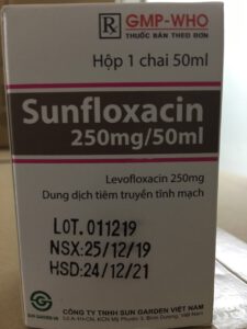 giá thuốc tiêm Sunfloxacin 250mg/50ml 