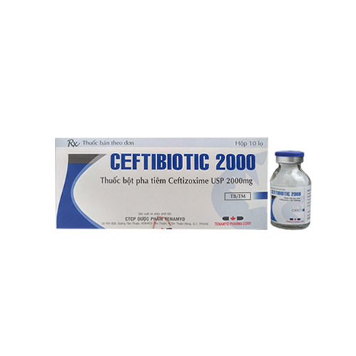 Thuốc bột pha tiêm Ceftibiotic 2000