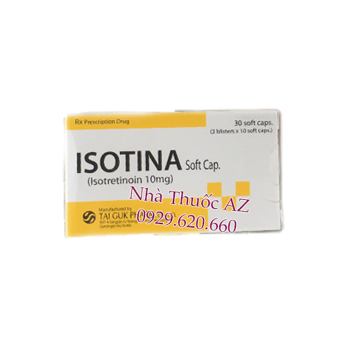 Thuốc Isotina 10mg giá bao nhiêu