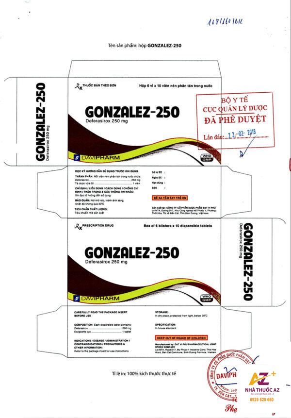 Giá thuốc Gonzalez 250(Deferasirox)