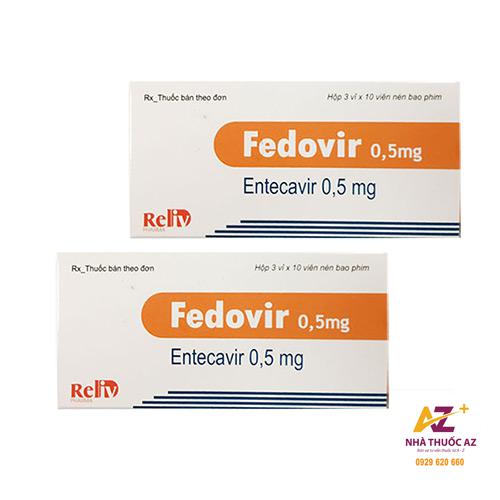 Thuốc Fedovir 0.5mg (Entercavir 0,5mg ) – Hộp 30 viên – Giá bán?
