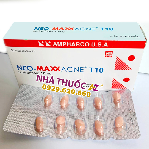 Neo-Maxx Acne T10 trị mụn trứng cá nặng – Liều dùng, Giá bán?