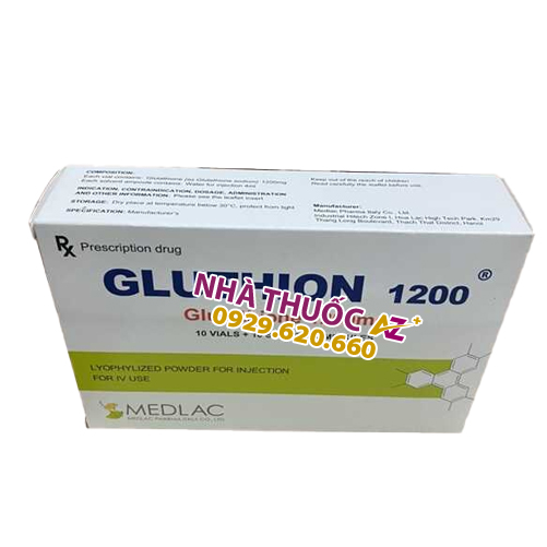 Thuốc Gluthion 1200mg ( Hộp 10 lọ + 10 ống ) giá bao nhiêu