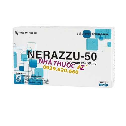 Thuốc Nerazzu 50mg – Losartan kali HCl 50mg - Giá bán, Mua ở đâu