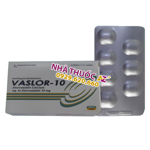 Thuốc Vaslor 10mg – Atorvastatin 10mg giá bao nhiêu