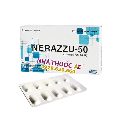 Thuốc Nerazzu 50mg – Losartan kali HCl 50mg giá bao nhiêu