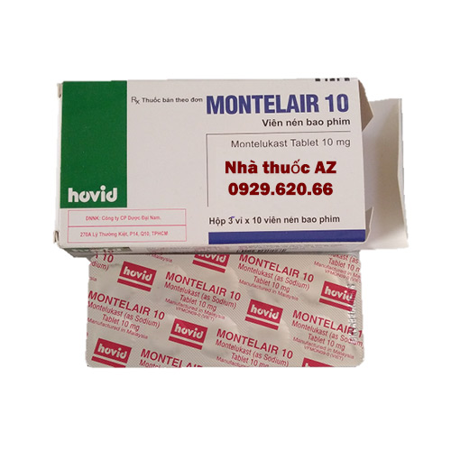 Thuốc Montelair 10mg – Monetlukast giá bao nhiêu