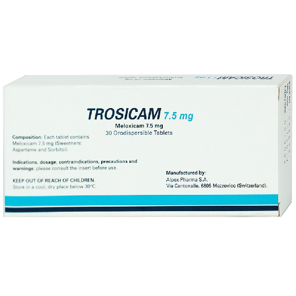 Thuốc Trosicam 7.5mg – Giá thuốc bao nhiêu? Mua ở đâu?