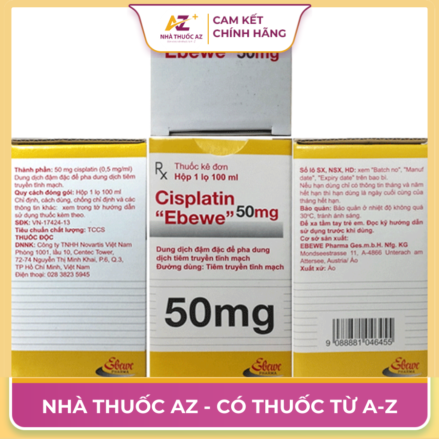 Thuốc Cisplatin Ebewe 50mg – Thông Tin Chi Tiết Về Thuốc Hóa Trị Ung Thư