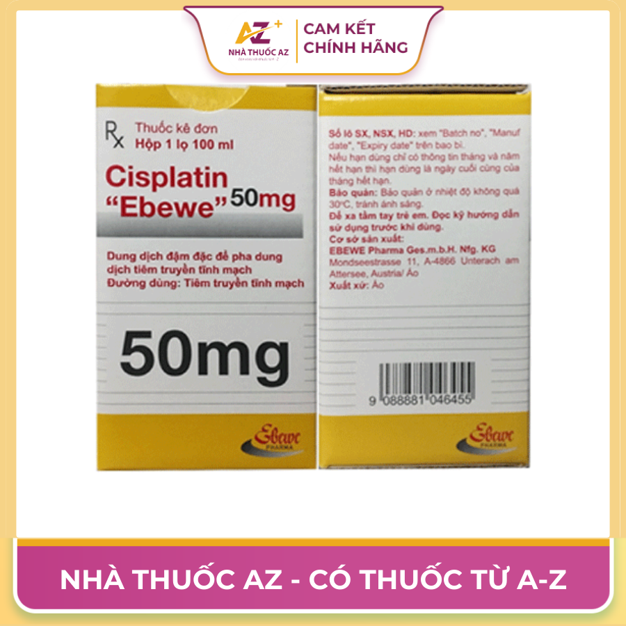 Thuốc Cisplatin Ebewe 50mg – Thông Tin Chi Tiết Về Thuốc Hóa Trị Ung Thư