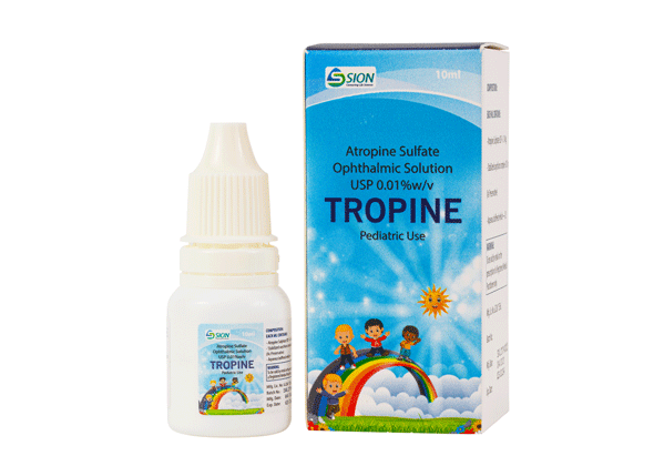 Dung dịch nhỏ mắt Tropine SION, làm chậm sự tiến triển của bệnh cận thị ở trẻ em