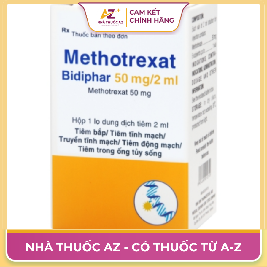 Thuốc Methotrexat Bidiphar 50mg/2ml – Thông Tin Chi Tiết Về Thuốc Điều Trị Ung Thư & Tự Miễn