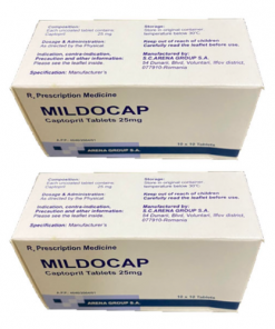 Thuốc Mildocap 25mg giá bao nhiêu