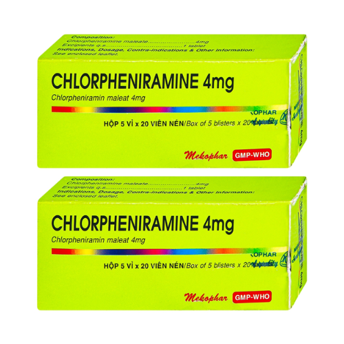 Thuốc Chlorpheniramine 4mg – Công dụng, liều dùng, giá bán?