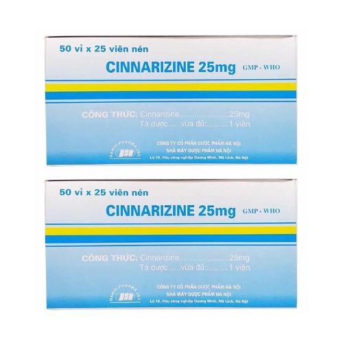 Thuốc Cinnarizine 25mg – Công dụng, liều dùng, giá bán?