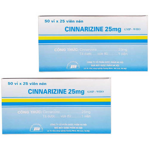 Thuốc Cinnarizine 25mg – Công dụng, liều dùng, giá bán?