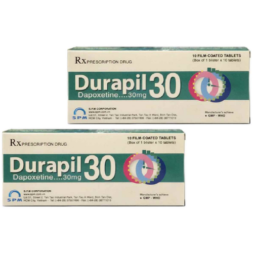 Thuốc Durapil 30 – Dapoxetine – Công dụng, liều dùng, giá bán?