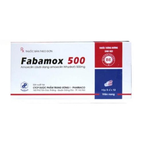 Thuốc Fabamox 500 – Amoxicillin – Công dụng, liều dùng, giá bán?