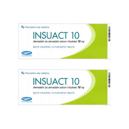 Thuốc Insuact 10 – Atorvastatin – Công dụng, liều dùng, giá bán?