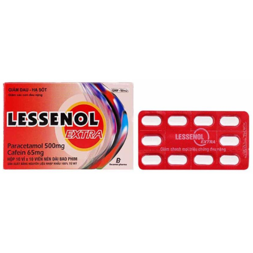 Thuốc Lessenol Extra – Parcetamol 500mg – Công dụng, giá bán?