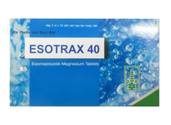 Esotrax 40 điều trị trào ngược dạ dày, thực quản,loét tá tràng