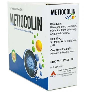 Thuốc Metiocolin 100 mg –  Citicolin 100 mg –  Cách dùng, giá bán ?