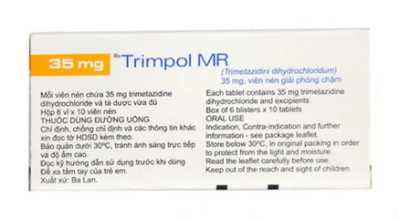 Viên nén giải phóng chậm Trimpol MR 35mg trị đau thắt ngực