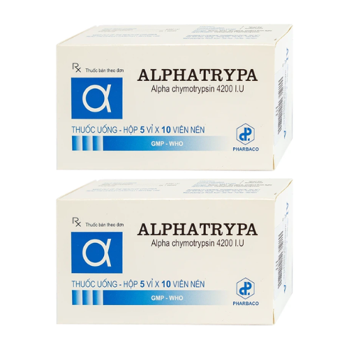 Thuốc Alphatrypa 4200 – Alpha-chymotrypsin – Công dụng, giá bán