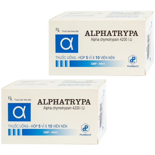 Thuốc Alphatrypa 4200 – Alpha-chymotrypsin – Công dụng, giá bán