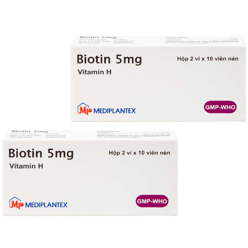 Thuốc Biotin 5mg – Vitamin H – Công dụng, liều dùng, giá bán?