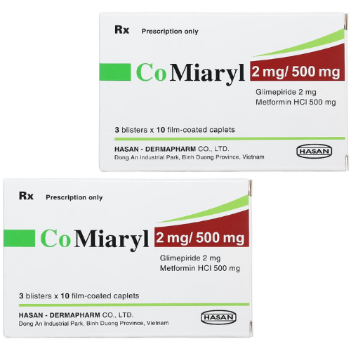 Thuốc Comiaryl 2mg/500mg – Công dụng, liều dùng, giá bán?