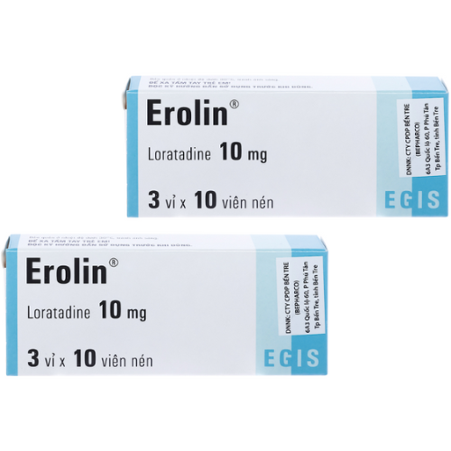 Thuốc Erolin – Loratadine 10 mg – Công dụng, liều dùng, giá bán?