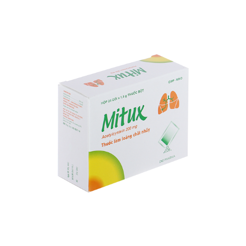 Thuốc Mitux – Acetylcystein – Công dụng, liều dùng, giá bán?