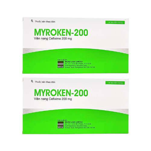 Thuốc Myroken 200 – Cefixime – Công dụng, liều dùng, giá bán?