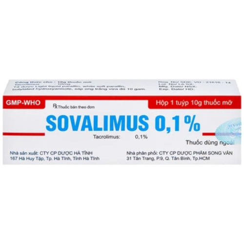 Thuốc Sovalimus 0,1% – Tacrolimus – Công dụng, giá bán?