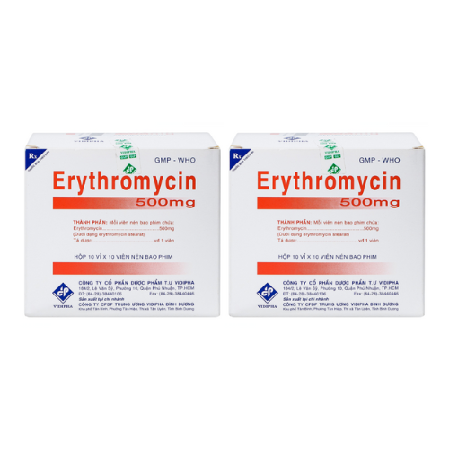 Thuốc Erythromycin 500 mg – Công dụng, liều dùng, giá bán?