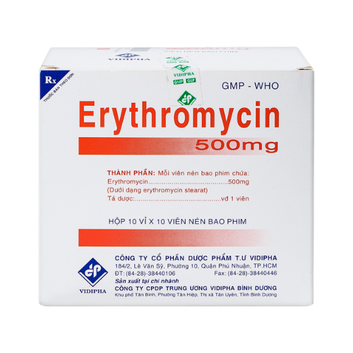 Thuốc Erythromycin 500 mg là thuốc gì