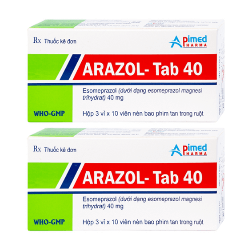 Thuốc Arazol-Tab 40 – Esomeprazol – Công dụng, giá bán?