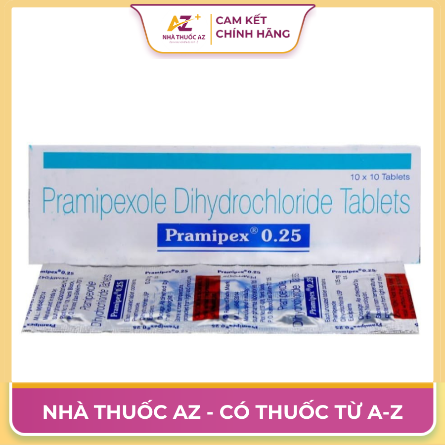 Thuốc Pramipex 0.25 mg – Cách dùng, liều dùng, giá bán ?