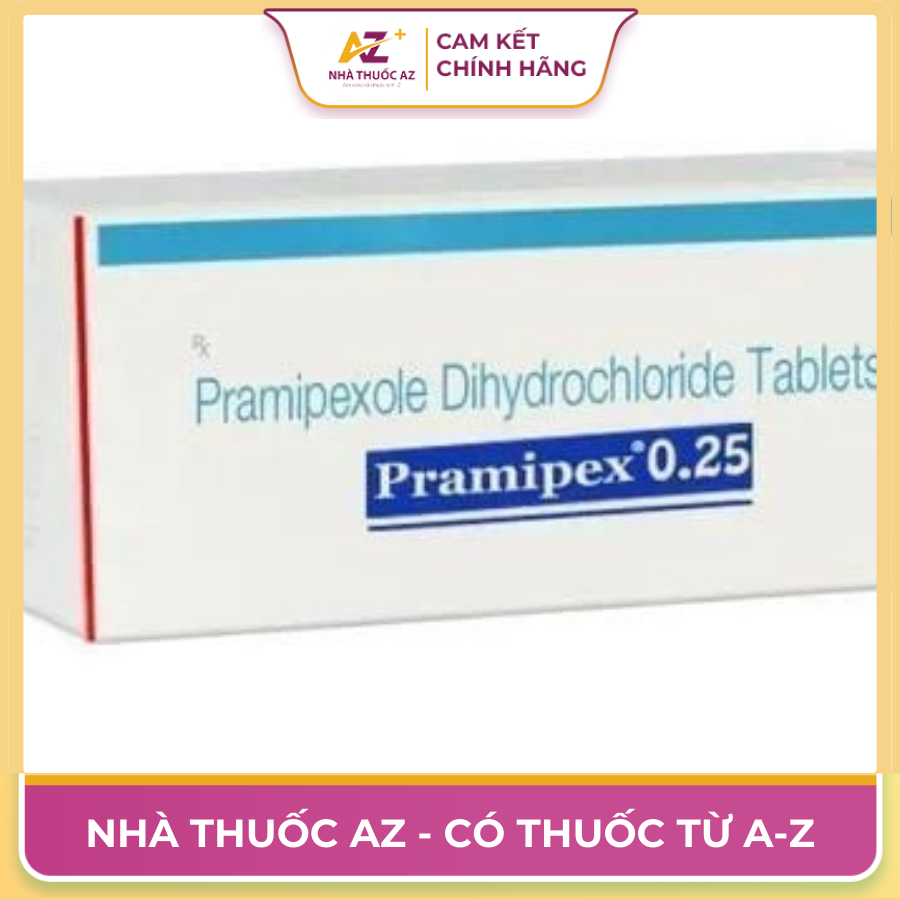 Thuốc Pramipex 0.25 mg – Cách dùng, liều dùng, giá bán ?