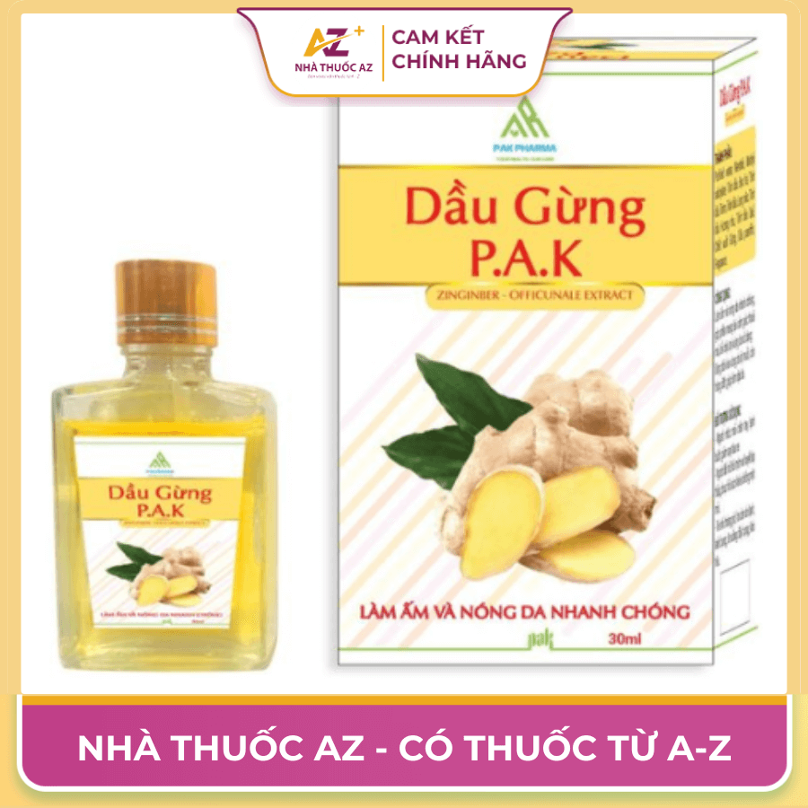 Dầu Gừng PAK là sản phẩm gì